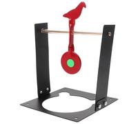 FOYTOKI Thickened Outdoor Metal Bird Target with Base Auto Reset Shooting Practice Board Multi-Functional Accurate Training Tool for Hunting and Shooting