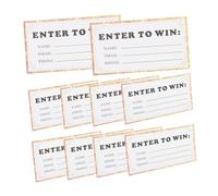 FOYTOKI Tickets Fields with Luck Golden Raffle Good Message 50pcs Paper and for Name, Email Address and Phone Number, Blank Entry Form Cards for Raffles and Restaurants