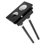 FOYTOKI Toilet Cistern Dual Flush Button Replacement, Rectangular Black Toilet Tank Push Flushing Button, Universal Bathroom Water Tank Part for Restroom Repair