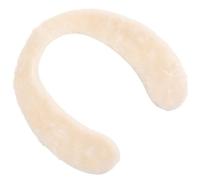 FOYTOKI Toilet Seat Cushion Cover with Plush Sheepskin Mat, Soft PU Padding, Washable Bathroom Seat for Potty Training and Convenient Assembly