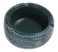 FOYTOKI Unique Vintage Resin Ashtrays inside Use Featuring a Stylish Green Tire Shape, for Office and Home, Designed for Collecting Ash and Preventing Fire Accidents a Decorative