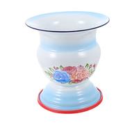 FOYTOKI Vintage Enamel Chamber Pot Set Retro Urinal Thick Iron Construction for Home Use Practical Bedpan for Children and Adults