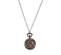 FOYTOKI Vintage Hollow Pocket Watch with Creative Snake Pattern, Alloy Material, Coffee Colour, Featuring Hollowed-Out Design and High Toughness, Classic Style for Adults, for Everyday Use