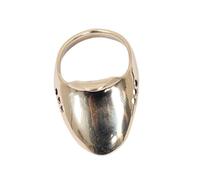 FOYTOKI Wear-resistant Archery Ring Finger Ring Brass Leather Spacer Protect Thumb for Traditional Archery Supply