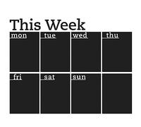 FOYTOKI Weekly Planner Chalkboard, Reusable Chalk Coated Blackboard Sticker Wall Mounted Daily Planner Dry Erase Menu Board for Kitchen, Classroom, Home, Office Use