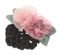 FOYTOKI Women Floral Hair Bun Net Stylish Comfortable Hair Accessories for and Stewardesses for Dance Everyday Use Reusable Hairnet for Girls