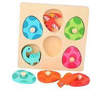 FOYTOKI Wooden 3D Dinosaur Egg Puzzle Educational Jigsaw Toy for Kids Multi-layered Cartoon Design for Boys and Girls Age 3 Engaging Learning Activity