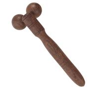 FOYTOKI Wooden Chicken Wing Facial Massager Roller Dual Spheres, Manual Face and Eye Massage Tool for Skin Care and Facial Lifting, Portable Salon Massage Roller for Women