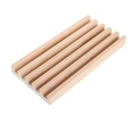 FOYTOKI Wooden Domino Holder Stand Pine Wood Base Tray 20x10x2 Cm Board Game Piece Organizer Display Rack for Dominoes and Tile Games