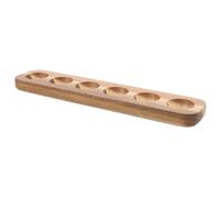 FOYTOKI Wooden Egg Tray for Home with Simple Elegant Style 6 Eggs Storage Organizer Chicken Egg Holder