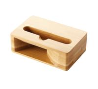 FOYTOKI Wooden Mobile Phone Holder with Smooth Corners with Sound Amplifier Bamboo Bracket, Desktop Stand Support and Stylish Design for Smartphone and Tablet for Home and Office Use