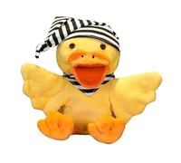 FOYTOKI Yellow Cartoon Duck Hand Puppet Soft Cloth Doll for Bedtime Storytelling Enhances Bonding Imagination Development and Communication Skills Training