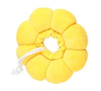 FOYTOKI Yellow Cat Practical Cone Shape Anti Scratch Collar Made of Lightweight Pp Cotton Creative and Adorable Design Suitable a Collar to Prevent Licking for Pet Protection