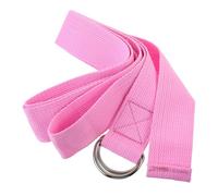 FOYTOKI Yoga Auxiliary Stretch Strap Pink for Stretching Pilates Fitness Physical Therapy Non-elastic Support Band for Muscle Relaxation Posture Correction Flexibility Training