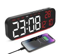 Foyucool Alarm Clock Mains Powered for Heavy Sleepers