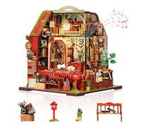 Foyucool DIY Miniature Dollhouse Kits, Tiny House Kit with Music and Light, Doll House Kits for Adults to Building, Unique Gift for Birthday Christmas Day, Bookhouse
