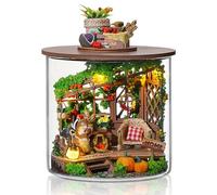 Foyucool DIY Miniature House Kit, Dollhouse Kit with Furnitures, 1:24 Mini House Making Kit for for Adult to Building, Halloween/Home Decorations/Gifts for Friends, Harvest Time