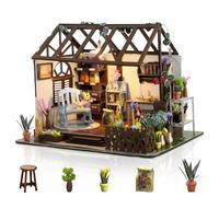 Foyucool DIY Miniature House Kit for Adults, Tiny House with LED Lights