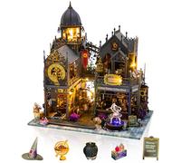 Foyucool DIY Miniature House Kits, Tiny House Kit, Doll House Kits for Adults to Building, Unique Birthday Christmas Day Gift for Friends, Magic Castle