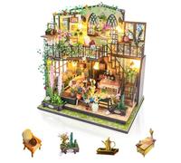 Foyucool DIY Miniature House Kits, Tiny House Kit, Doll House Kits for Adults to Building, Unique Gift for Birthday Father's Day, Greenhouse
