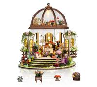 Foyucool DIY Miniature House Kits, Tiny House Kit, Doll House Kits for Adults to Building, Unique Gift for Birthday Father's Day, Castle Flower House