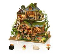 Foyucool DIY Miniature House Kits, Tiny House Kit, Doll House Kits for Adults to Building, Unique Gift for Birthday Father's Day, Castle Forest Adventure