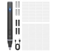 Foyucool Electric Eraser, USB C Rechargeable Pencil Eraser with 220 Eraser Refills, 2 Eraser Sizes, Comfort Grip Art Eraser for Drawing, Ideal for Artists, Students, Sketch, Engineers, Black