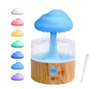 Foyucool Rain Cloud Humidifier, 3 in 1 Humidifier/Oil Diffusers/7 Colors Night Light, Humidifier for Bedroom, Simulate Falling Raindrops, for Sleeping, Relaxing, Mushroom
