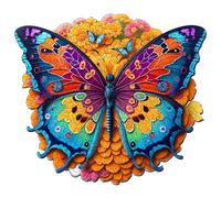 Foyucool Wooden Puzzles for Adults, Unique Puzzles for Adults, Irregular Animal Shaped Wooden Jigsaw Puzzles, Creative Birthday Gift, Collaborative Building , 30.0 × 23.1 cm, Butterfly