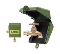 Fozlock Outdoor Faucet Lock System, Green - Insulated Garden Hose Bibb Cover and Lock, Easy to Install - This Outdoor Water Faucet Lock Prevents Water Theft and Vandalism