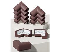 Fozobaiy Baby Corner Protectors,Baby Proofing Foam Edge Guard,Table Protectors For Kids,Suitable For Coffee Table Desk Furniture Fireplace Sharp Corners,10 Corner pads (Coffee brown)