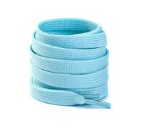 Fozobaiy Flat Trainers Shoe laces, 8mm Wide Shoe Lace for Sneakers, Premium Trainer Shoe String, Replacements for Athletic Sport Shoelaces (Light Blue,23 inch/60cm(2 Pair))