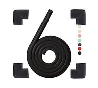 Fozobaiy Safety Edge & Corner Guards, Black, 4 Corner & 2m Bumper | Baby Proofing Foam Edge Protector, For Kid & Child, Suitable For Desk, Furniture, Fireplace, Counter