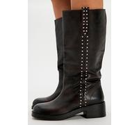 FP Collection Blazing Saddles Pull-On Boots by Free People in Chocolate Leather, Size: US 8 - female