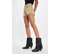 FP Collection Bronte Belt Wrap Boots by Free People in Faded Black Leather, Size: US 6.5 - female