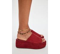 FP Collection Harbor Flatform Sandals by Free People in Cherry Cola, Size: EU 37 - female