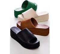 FP Collection Harbor Flatform Sandals by Free People in Vanilla, Size: EU 40 - female