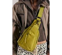 FP Collection Hudson Suede Sling Bag by Free People in Apple Green - female