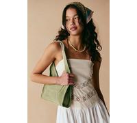 FP Collection Knox Studded Suede Shoulder Bag by Free People in Sage - female