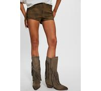 FP Collection Lawless Fringe Mid Boots by Free People in Taupe, Size: US 7 - female