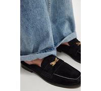 FP Collection Lucky Penny Loafer Mules by Free People in Black, Size: US 8.5 - female