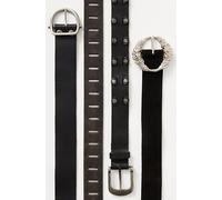 FP Collection Sabine Suede Belt by Free People in Black, Size: M/L - female