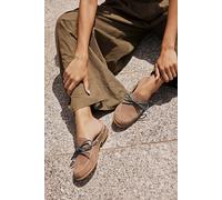 FP Collection Seas The Day Mules by Free People in Taupe Suede, Size: US 7.5 - female