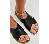 FP Collection Sidelines Footbed Sandals by Free People in Black, Size: EU 38 - female