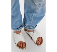 FP Collection Sidelines Footbed Sandals by Free People in White Lizard, Size: EU 41 - female