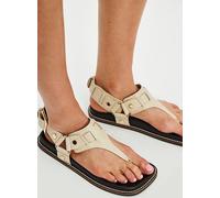 FP Collection Suri Square Toe Sandals by Free People in Ivory, Size: US 8 - female