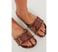 FP Collection Woven Wonders Footbed Sandals by Free People in Midnight Lavender Combo, Size: US 8.5 - female