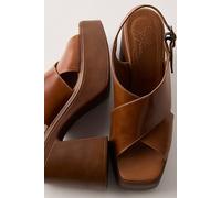 FP Collection Zoe Criss Cross Platforms by Free People in Chestnut, Size: EU 40 - female