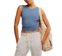 Fp Movement female Tempo Sport Mode Tie Side Relaxed Vest Top - Mid Blue, Mid Blue