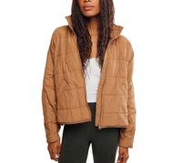 FP Movement Pippa Funnel Neck Packable Puffer Jacket Medium Brown